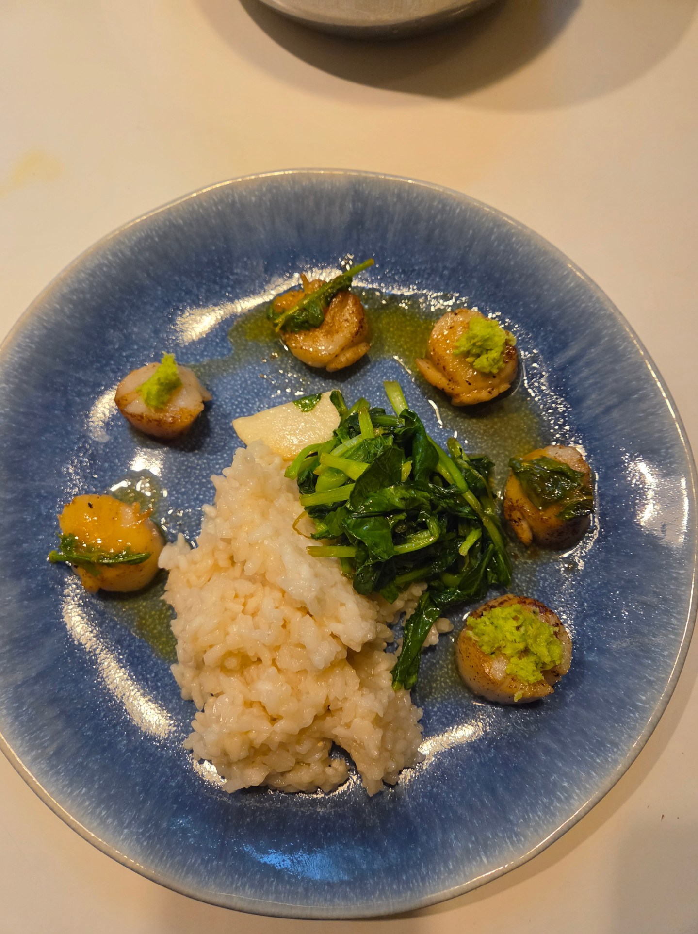 Scallops with Wasabi Japonica and Orange Mint Reduction – The Looseleaf ...